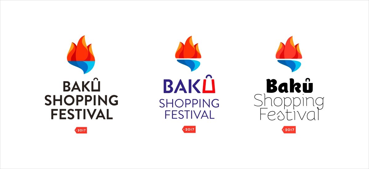Логотип и фирменный стиль Baku Shopping Festival - примеры работ Логотип и фирменный стиль Baku Shopping Festival