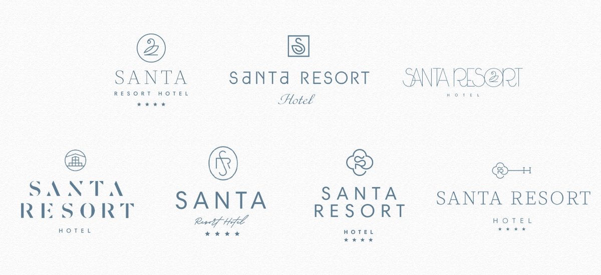 Santa Resort Hotel 4* Логотип и Фирменный стиль отеля - примеры работ Santa Resort Hotel 4* Логотип и Фирменный стиль отеля