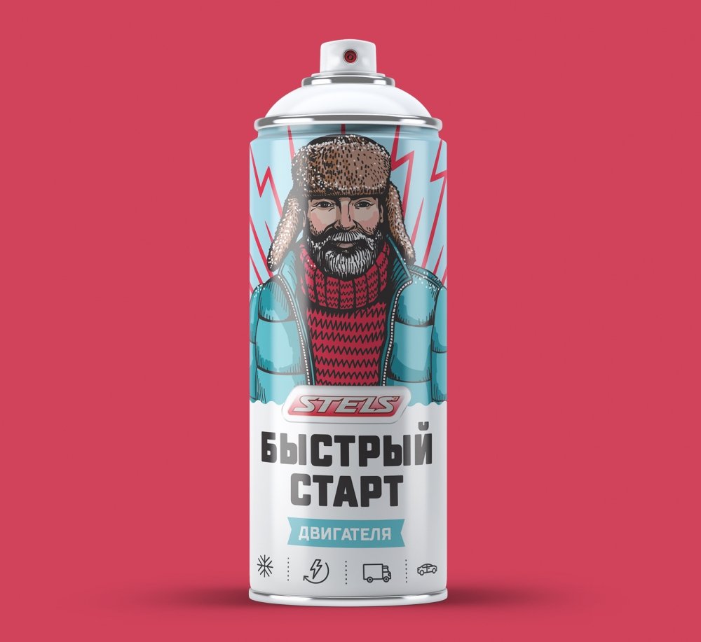 STELS Auto Chemicals and Lubricants Packaging Design and Illustrations - примеры работ STELS Auto Chemicals and Lubricants Packaging Design and Illustrations