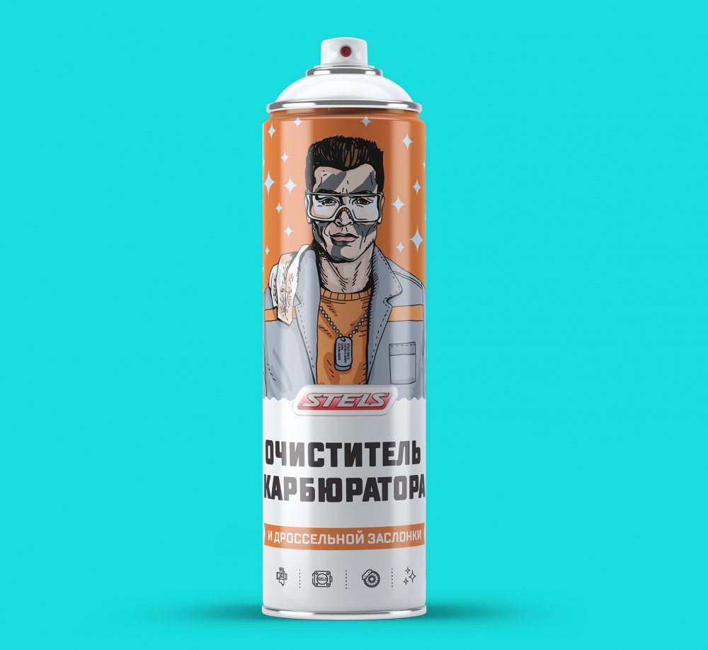 STELS Auto Chemicals and Lubricants Packaging Design and Illustrations - примеры работ STELS Auto Chemicals and Lubricants Packaging Design and Illustrations