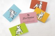 Дизайн корма для собак и кошек Логотип и дизайн упаковки корма для собак и кошек Eco Native