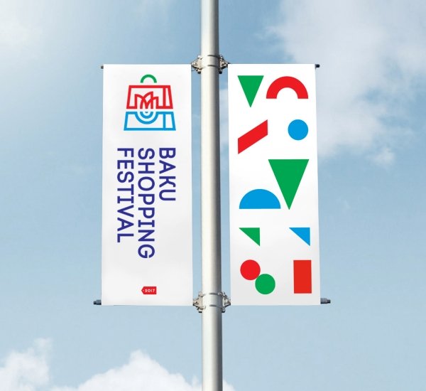 Logotype and visual identity Baku Shopping Festival - примеры работ Logotype and visual identity Baku Shopping Festival