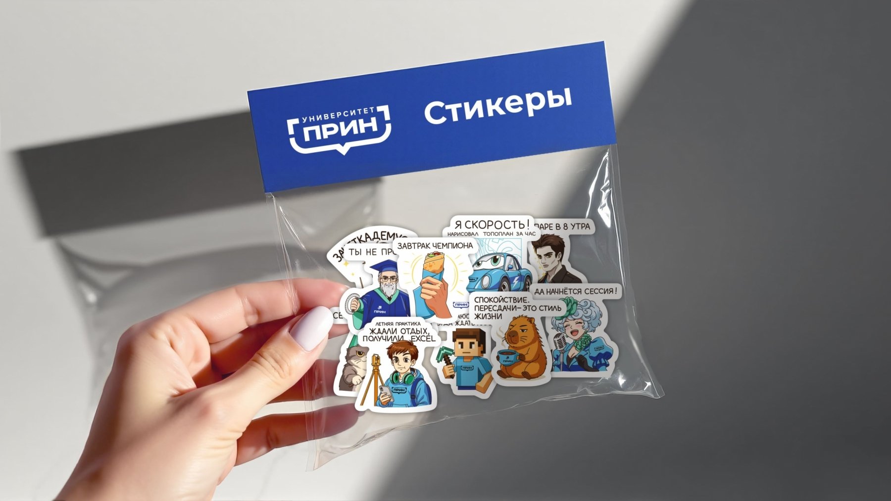 Набор стикеров для студентов университета ПРИН