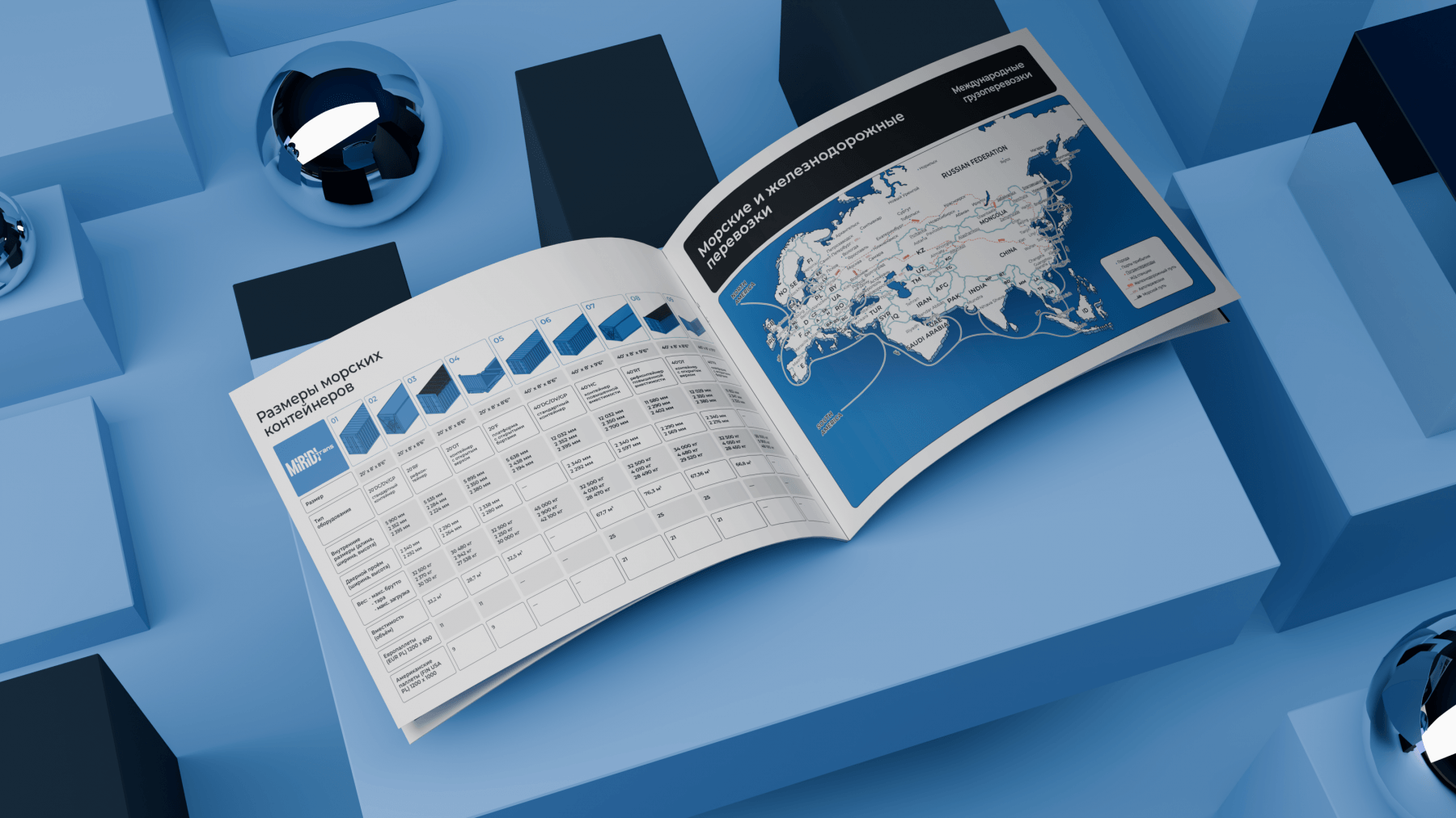 Каталог для логистической компании MiridiTrans Дизайн брошюры для логистической компании MiridiTrans