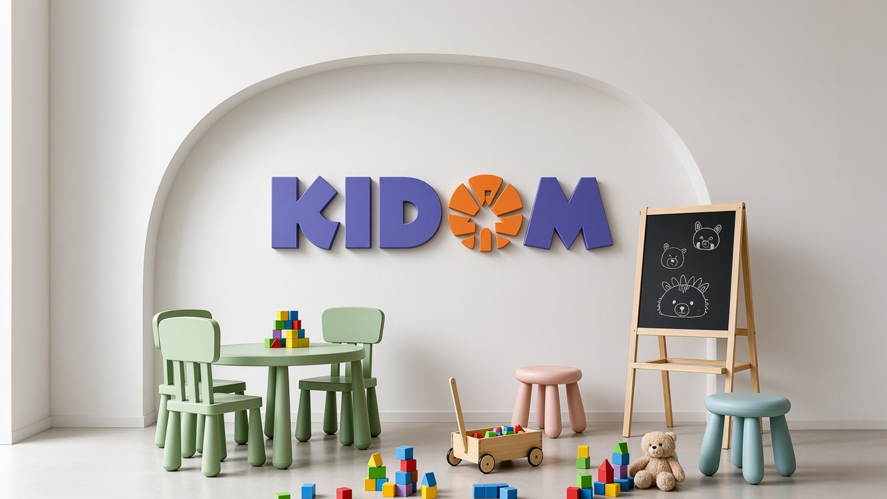 KIDOM Нейминг и логотип детского центра KIDOM